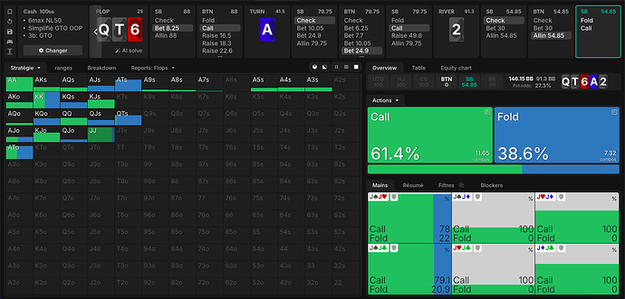 Hero call solver sur flush qui rentre