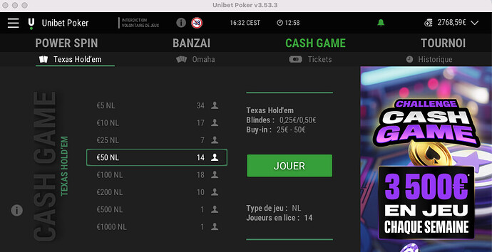 trafic Unibet
