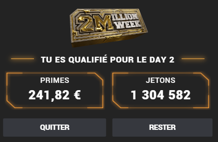 Stack 50€ qualif million week - token